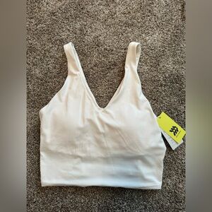 All in Motion Light Support Sports Bra Cream Size Medium NWT